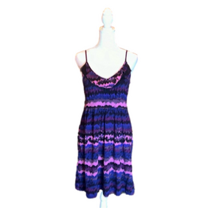 BANANA REPUBLIC Vibrant Purple, Pink, & Blue Sundress Size S